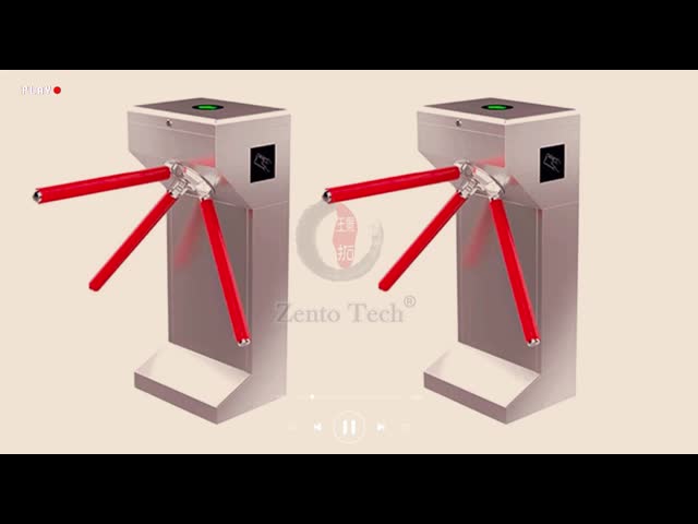 304 Stainless Steel Access Control Three Arm Turnstile Gate 0.2s/Person