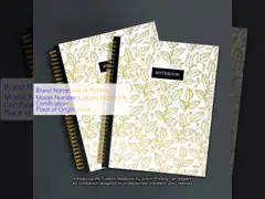 Layout de papel em grade de pontos Custom Notebook Design em relevo para anotações no escritório