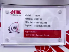 S300 Turbocharger 316752 5010412248 Renault Truck With MIDR062356B41 Engine