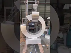 Custom Garden Outdoor Metal Stainless Steel Sculpture Waterfall Fountain For Decoration