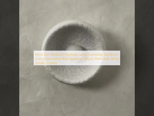 Retro Zen Bedroom Bedside Lamp Homestay Tea Room Living Decorative Wall Japanese Simple Wabi-Sabi Wind Soniah Sconce