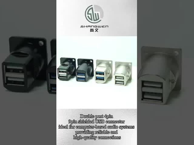 Ip65 防水USB接続パネル 双端口 4ピンデータケーブル接続