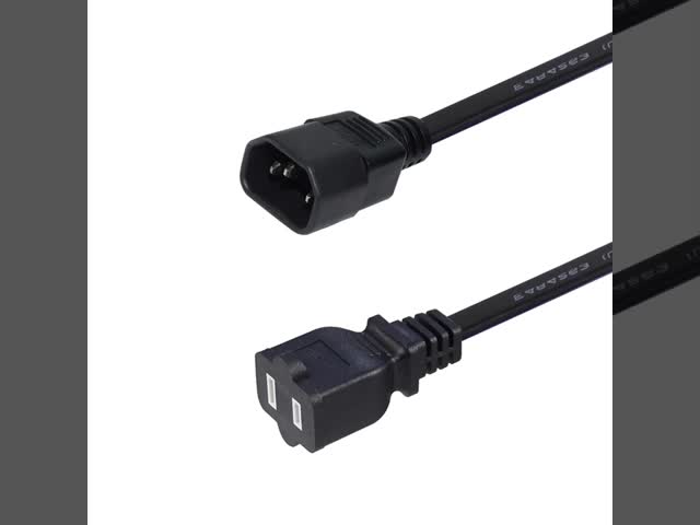 1Ft C14 Проводник универсальный кабель питания для ноутбука с IEC C5 женским концом расширения кабеля
