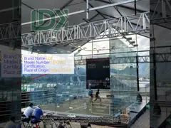 Lighting-Enabled Steel Frame Panoramic Squash Court Glass Wall For Outdoor Squash Venues