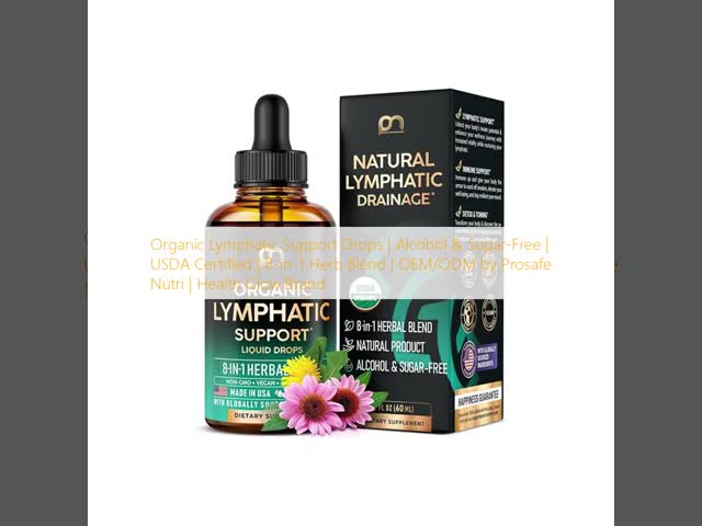 Organic Lymphatic Support Supplement Drops Sugar Free 8 In 1 Herb Blend
