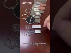 Настраиваемый кристаллический USB-накопитель с опциями лазерного логотипа -50°C 80°C Температура окружающей среды