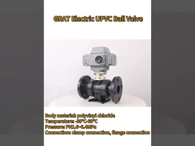 Dn32 UPVC válvula elétrica de esferas IP67 AC220V DC24V Actuador elétrico válvula de esferas de PVC