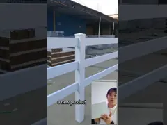 높이 2m 흰색 4 레일 PVC 비닐 말 농장 울타리