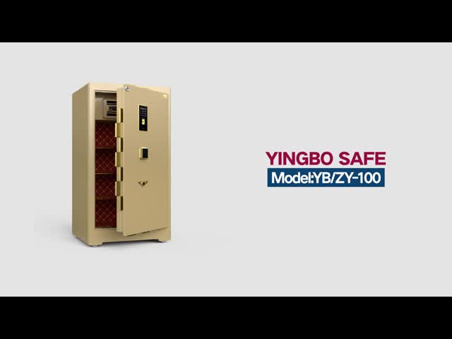 YB/ZY-100 亜鉛合金 ハンドル 商用セーフ ボックスの指紋ロック 4つの開いた道
