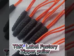 Tirador de goma no tóxico TPU de la cremallera con el cordón del poliéster fácil formar