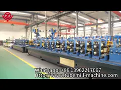 Straight ERW Tube Making Machine With HF Welding Stable 90 m / Min