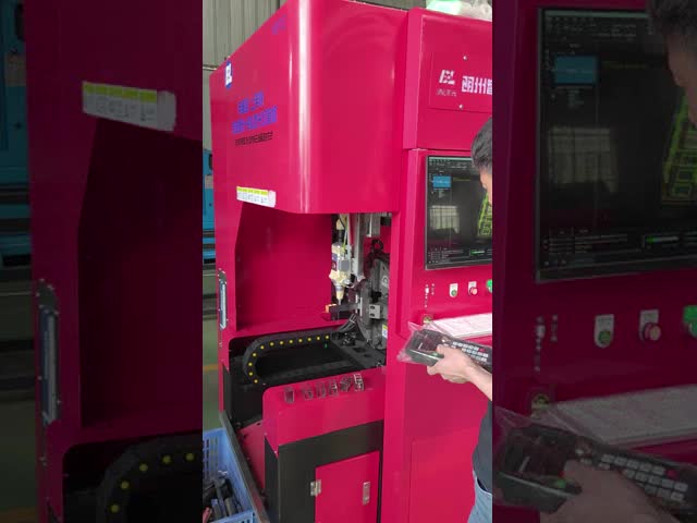 Precision Square Tube Cutting Machine for 45 Degree Cutting Angle and 45mm Tailings Length at 50Hz Frequency video