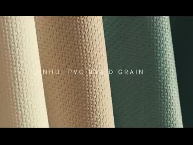 Eco Friendly Woven Pattern Synthetic PVC Leather Sheet 140cm Width