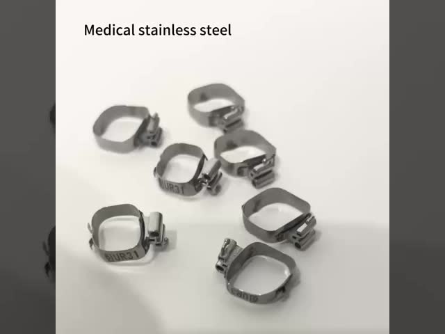 Professional Orthodontic Molar Bands Manual Power Source Preformed With Brackets Tubes Sheath Hook Various Sizes For Braces