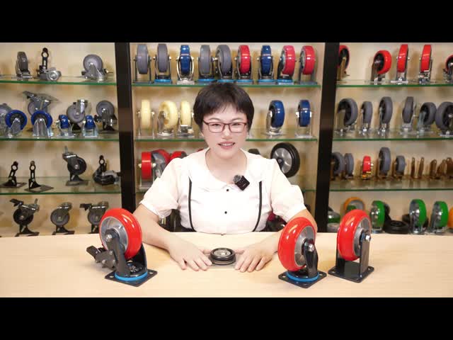 100mm 150mm Heavy Duty Castors Hi Elastic Thermoplastic Rubber Wheel Casters