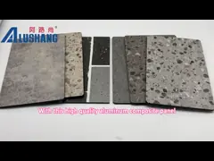 Lichtgelbe Terrazzo-Marmor-Aluminium-Verbundplatte A2 4mm Verbundplatte