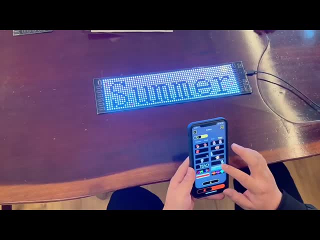 898x192mm Bluetooth接続 LEDマトリクスパネル フレキシブルスクリーン および 5V2A10W 電源、ピクセルサイズ 16*96plus