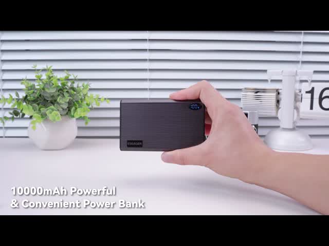 ESSAGER ES-D017 シリーズ 無線充電 パワーバンク 10000mah 超薄型 急速充電