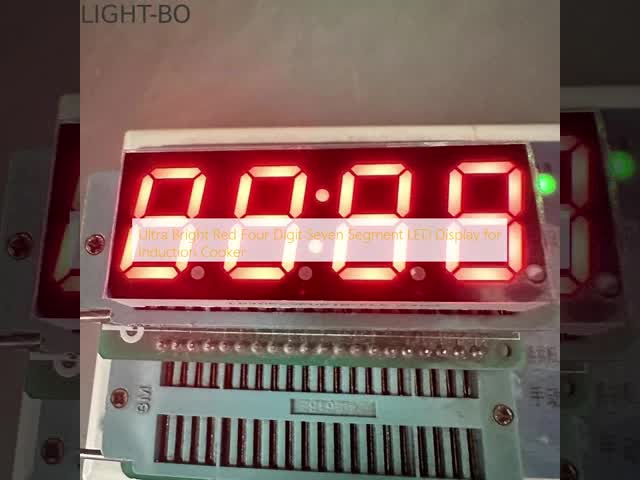 インダクションクッキング用の超明るい赤色4桁7段LEDディスプレイ