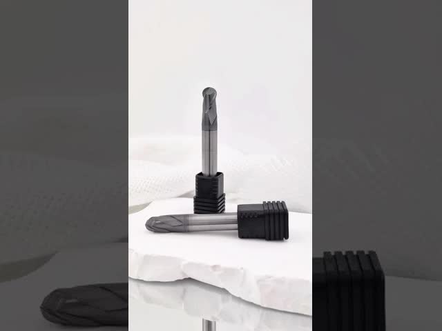 10mm 2 フルート 固体カービッドボール 鼻端ミール HRC60 硬化鋼磨削切手 TiAlN コーティング CNCコンタウリング ツール 精度半径切断