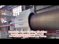 Steel Pipe External Internal Shot Blasting Blastor Equipment  with Surface Finish Level Sa2.5  video