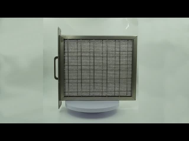 Folding Metal Mesh Pre Filter High Temp Air Filter G4 With Flange