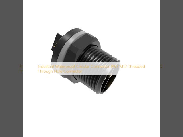 産業用防水円形接続器 IP67 M12 ロープ付き穴を通る接続器