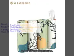 2 Ply 50 feuilles cylindrique boîte de papier vierge ronde Tissu facial pour voiture avec une forte absorption de l'eau et une texture douce