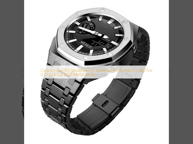 Custom Ga2100 Modification Stainless Steel Watch Case For G Shock Ga 2100 Metal Strap