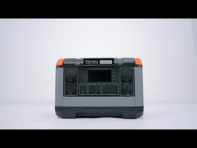 Portable Solar Power Station 2400W with Pure Sine Wave Inverter LiFePo4 Lithium Ion Battery and MPPT Controller