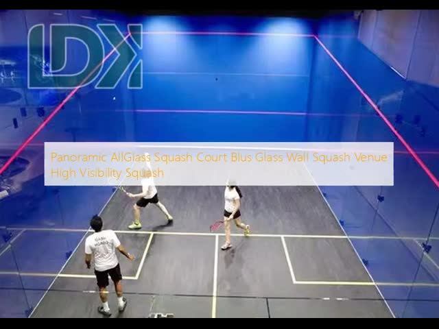 パノラマ 全ガラス スクワッシュコート ブルース ガラス ウォール スクワッシュ会場 高視野 スクワッシュ