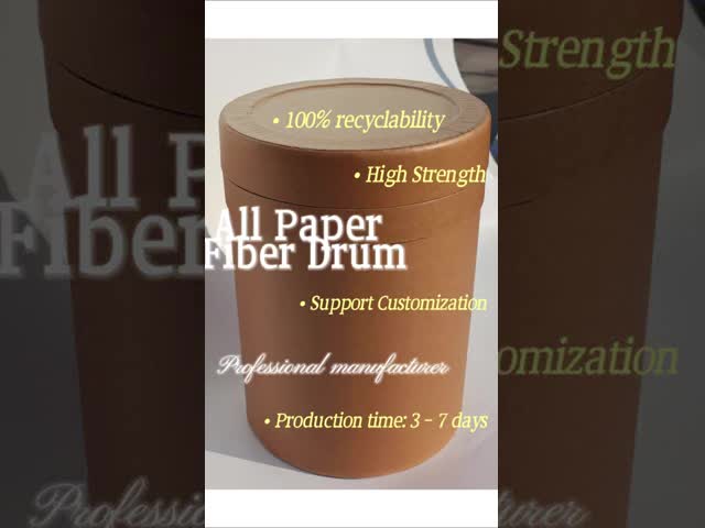 Industrial-Grade Full Paper Fiber Drum – Straight Open Top, Optimal Sealing Protection