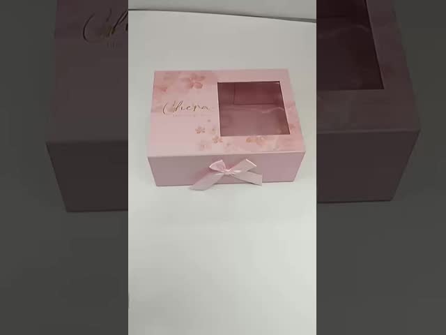 Foldable Magnetic Rigid Gift Box With Clear Window For Display And Retail Packaging