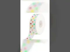 Rainbow Wave Dot Ribbon Gift Box Packaging Color Ribbon Birthday Cake Packaging Yarn Ribbon Children's Day Packaging Decorative ribbons