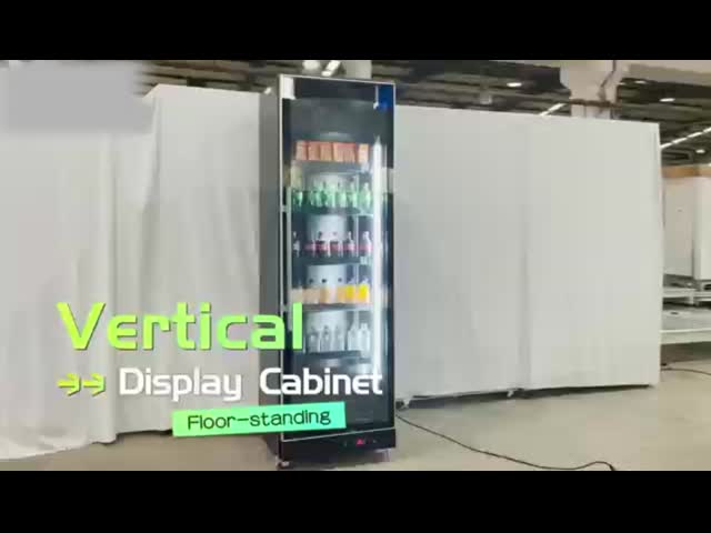 560L Commercial Single Luxury Glass Door Beverage Display Chiller Showcase Supermarket Refrigeration Freezer Air Cooler Cooling