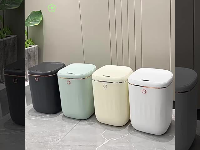 IPX5 Waterproof Household Bedroom Living Room Automatic with Lid Large Capacity New Smart Induction Garbage Can