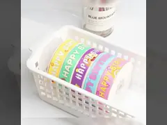 Cute cartoon birthday ribbon matte strip baking gift box decoration gift flower bag Install and decorate ribbons
