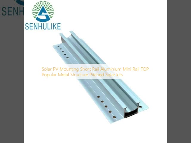 Short Solar PV Mounting Rail Solar Kits Aluminium Metal Structure Pitched
