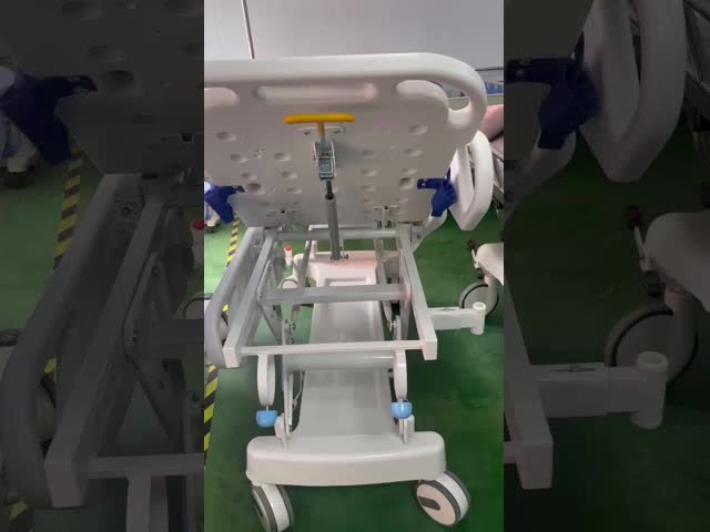 Integrated Adjustable Hospital Patient Trolley Stretcher With Backrest