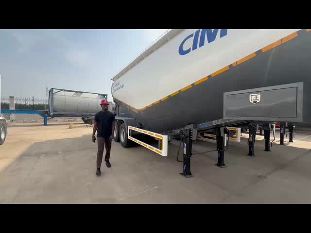 CIMC 最新設計 高強度3軸セメントパウダータンク トレーラー