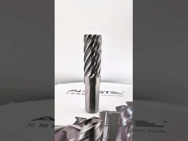 25mm 8枚刃 超硬ソリッドエンドミル エンジン部品用 特殊フライスカッター 鋼鋳鉄 HRC55硬度 TiAlNコーティング CNC加工