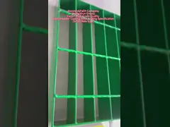 Green Powder Coated Steel Bar Grating for Walkways 6M Length