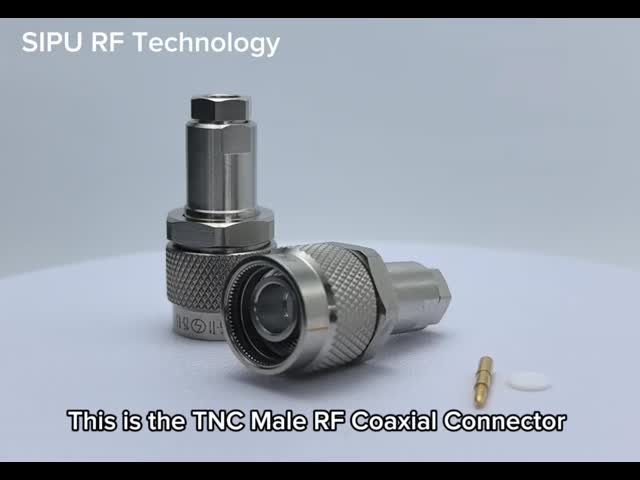 TNC 男性 RF コーアシアルコネクタ 自動ロックプラグ (半径網状),スレート仕上げ,RG142B/Uケーブルと互換性 (モデル:TNC-J5-ZS)