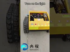 Crawler Type Four Wheel Hybrid Remote Control Lawn Mower 20mm-180mm Cutting Height