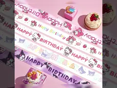 XG-08 International Children's Day Cartoon printed ribbon High quality birthday cake ribbon 2cm beautiful Letikulomi