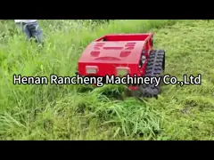 Crawler Type Four Wheel Hybrid Remote Control Lawn Mower 8HP Gasoline Engine