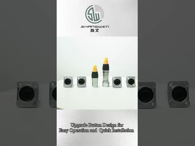 IP65 IP67 防水イーサネット・シャシー・コネクタ 男性 メタル・ボタン・ソケット