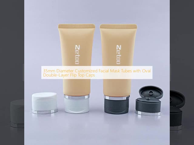 35ml - 110ml Small Hand Cream Tubes Oval Plastic Squeeze Tubes