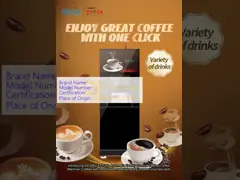 Materiales de grado alimenticio y piezas de origen europeo en la máquina de café Macas totalmente automática