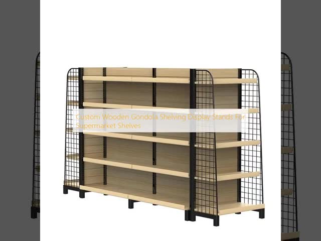 Wooden 1800mm Gondola Shelving Stand Display Rack Supermarket Gondola Shelves
